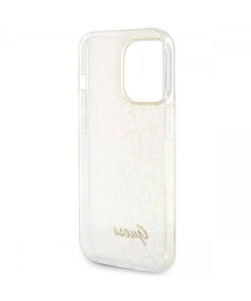 Guess GUHCP15LHDECMP iPhone 15 Pro 6.1" pink/pink hardcase IML Faceted Mirror Disco Iridescent