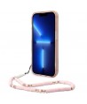 Guess GUHCP14LHGCOHP iPhone 14 Pro 6.1" pink/pink hardcase Translucent Pearl Strap