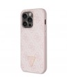 Guess GUHCP15LP4TDSCPP iPhone 15 Pro 6.1" pink/pink hardcase Crossbody 4G Metal Logo