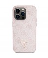 Guess GUHCP15LP4TDSCPP iPhone 15 Pro 6.1" pink/pink hardcase Crossbody 4G Metal Logo