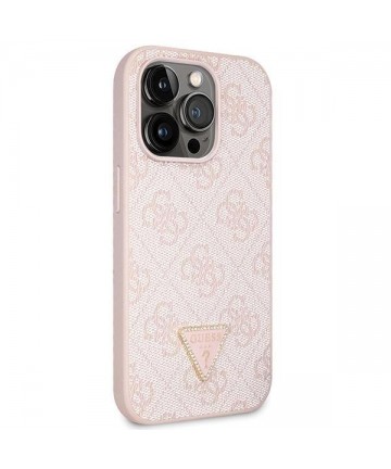 Guess GUHCP15LP4TDSCPP iPhone 15 Pro 6.1" pink/pink hardcase Crossbody 4G Metal Logo