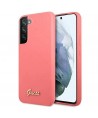 Guess GUHCS22MLSLMGFU S22+ S906 fuchsia/fuchsia hardcase Silicone Script Metal Logo