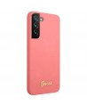 Guess GUHCS22MLSLMGFU S22+ S906 fuchsia/fuchsia hardcase Silicone Script Metal Logo