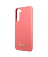 Guess GUHCS22MLSLMGFU S22+ S906 fuchsia/fuchsia hardcase Silicone Script Metal Logo