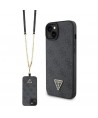 Guess GUHCP15MP4TDSCPK iPhone 15 Plus 6.7" black/black hardcase Crossbody 4G Metal Logo