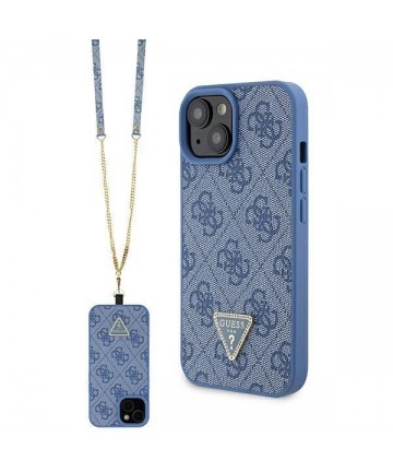 Guess GUHCP15SP4TDSCPB iPhone 15 6.1" blue/blue hardcase Crossbody 4G Metal Logo