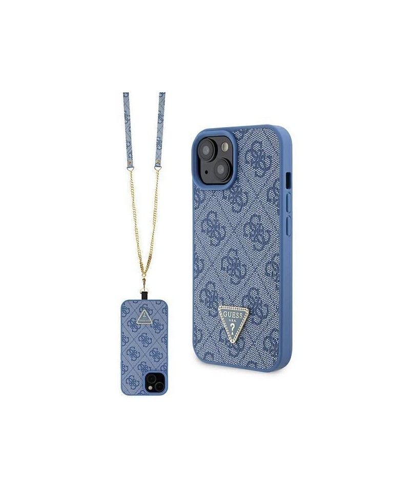 Guess GUHCP15SP4TDSCPB iPhone 15 6.1" blue/blue hardcase Crossbody 4G Metal Logo