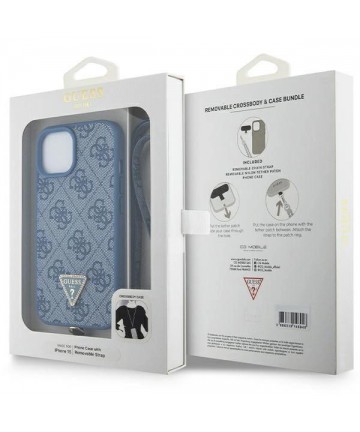Guess GUHCP15SP4TDSCPB iPhone 15 6.1" blue/blue hardcase Crossbody 4G Metal Logo