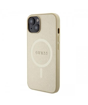 Guess GUHMP15MPSAHMCB iPhone 15 Plus 6.7" gold/gold hardcase Saffiano MagSafe