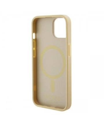 Guess GUHMP15MPSAHMCB iPhone 15 Plus 6.7" gold/gold hardcase Saffiano MagSafe