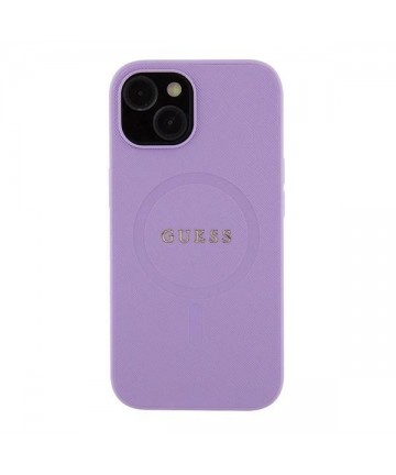 Guess GUHMP15SPSAHMCU iPhone 15 6.1" purple/purple hardcase Saffiano MagSafe