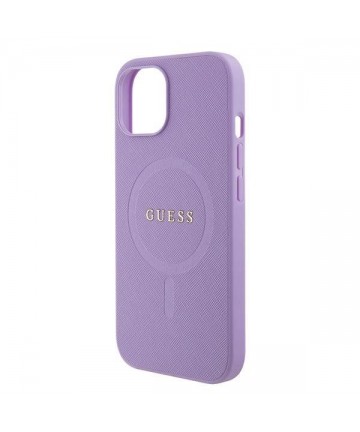 Guess GUHMP15SPSAHMCU iPhone 15 6.1" purple/purple hardcase Saffiano MagSafe