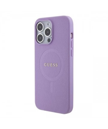 Guess GUHMP15XPSAHMCU iPhone 15 Pro Max 6.7" purple/purple hardcase Saffiano MagSafe
