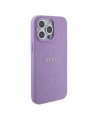 Guess GUHMP15XPSAHMCU iPhone 15 Pro Max 6.7" purple/purple hardcase Saffiano MagSafe