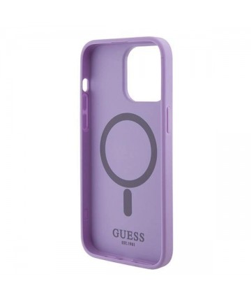 Guess GUHMP15XPSAHMCU iPhone 15 Pro Max 6.7" purple/purple hardcase Saffiano MagSafe