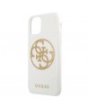 Guess GUHCN65TPUWHGLG iPhone 11 Pro Max white/white hard case Glitter 4G Circle Logo