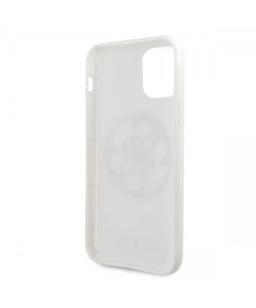 Guess GUHCN65TPUWHGLG iPhone 11 Pro Max white/white hard case Glitter 4G Circle Logo