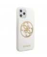 Guess GUHCN65TPUWHGLG iPhone 11 Pro Max white/white hard case Glitter 4G Circle Logo