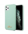 Guess GUHCN65LSLMGG iPhone 11 Pro Max green/green hard case Silicone Vintage Gold Logo