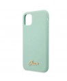 Guess GUHCN65LSLMGG iPhone 11 Pro Max green/green hard case Silicone Vintage Gold Logo