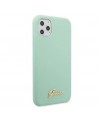 Guess GUHCN65LSLMGG iPhone 11 Pro Max green/green hard case Silicone Vintage Gold Logo