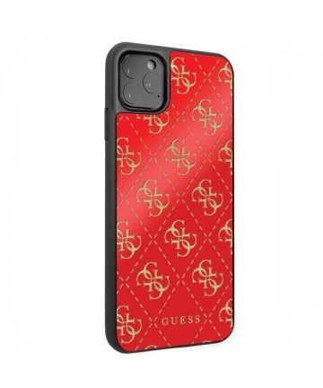 Guess GUHCN654GGPRE iPhone 11 Pro Max red/red hard case 4G Double Layer Glitter