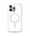 Uniq Coehl Glace Magnetic Charging case for iPhone 15 Pro - pink and gold