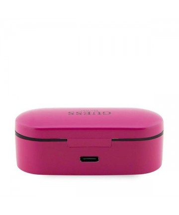 Guess GUTWST31EM TWS Bluetooth headphones + magenta docking station