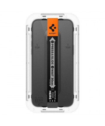 Spigen Glas.tR EZ Fit FC Tempered Glass for iPhone 15 Pro Max - Black