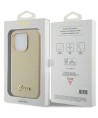 Guess Glitter Glossy Script case for iPhone 15 Pro - gold