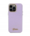 Guess Glitter Glossy Script case for iPhone 15 Pro - lilac