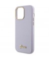 Guess Glitter Glossy Script case for iPhone 15 Pro - lilac