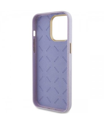 Guess Glitter Glossy Script case for iPhone 15 Pro - lilac