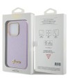 Guess Glitter Glossy Script case for iPhone 15 Pro - lilac