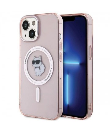 Karl Lagerfeld IML Choupette MagSafe case for iPhone 15 - pink