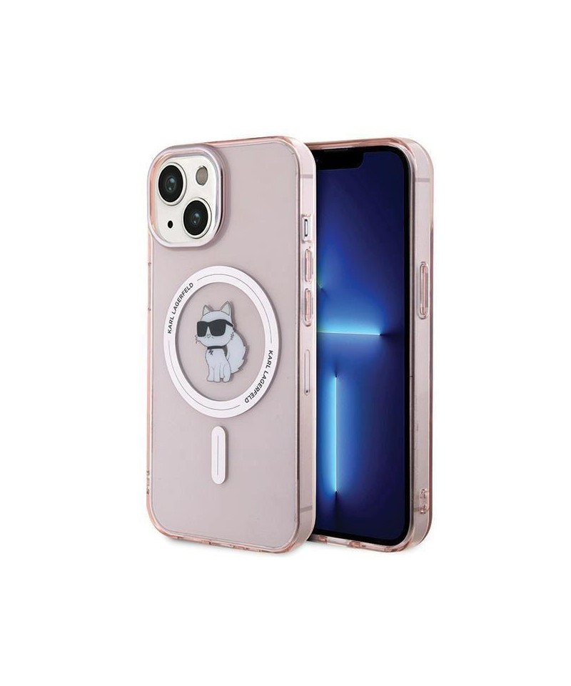 Karl Lagerfeld IML Choupette MagSafe case for iPhone 15 - pink