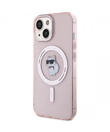 Karl Lagerfeld IML Choupette MagSafe case for iPhone 15 - pink