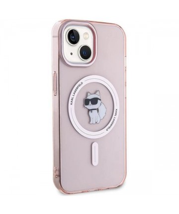 Karl Lagerfeld IML Choupette MagSafe case for iPhone 15 - pink