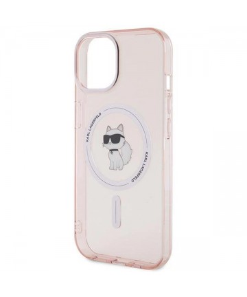 Karl Lagerfeld IML Choupette MagSafe case for iPhone 15 - pink