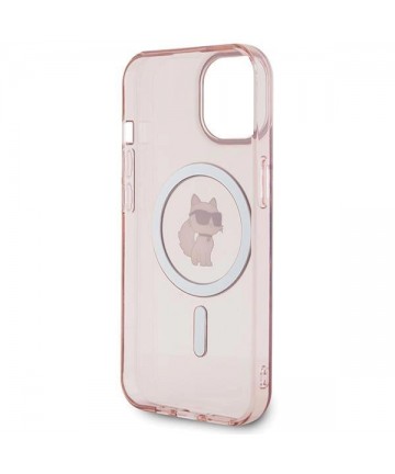 Karl Lagerfeld IML Choupette MagSafe case for iPhone 15 - pink
