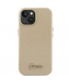Guess Glitter Glossy Script case for iPhone 15 - gold