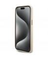 Guess Glitter Glossy Script case for iPhone 15 - gold