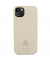 Guess Leather 4G Metal Logo Strass case for iPhone 15 - gold