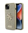 Guess Perforated 4G Glitter case for iPhone 15 - gold