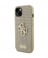 Guess Perforated 4G Glitter case for iPhone 15 - gold