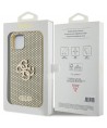 Guess Perforated 4G Glitter case for iPhone 15 - gold