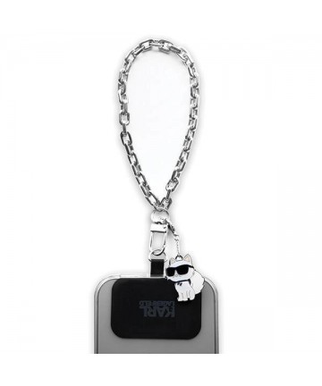 Karl Lagerfeld KLUCHCSKPK Universal Universal Hand Strap Choupette case - silver