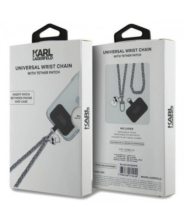 Karl Lagerfeld KLUCHCSKPK Universal Universal Hand Strap Choupette case - silver