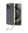 Guess 4G Charms Collection case for iPhone 15 Pro Max - gray