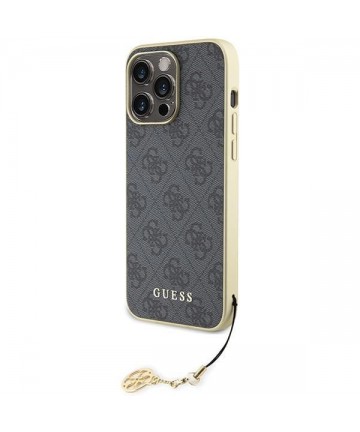 Guess 4G Charms Collection case for iPhone 15 Pro Max - gray